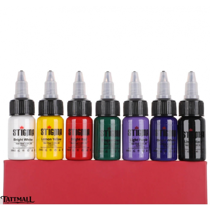 Tattoo Ink Color Set 7 PCS 15ml Stigma Tattoo Ink Color Set 7 PCS 15ml Stigma